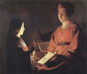 Georges de La Tour The Education of the Virgin oil painting artist